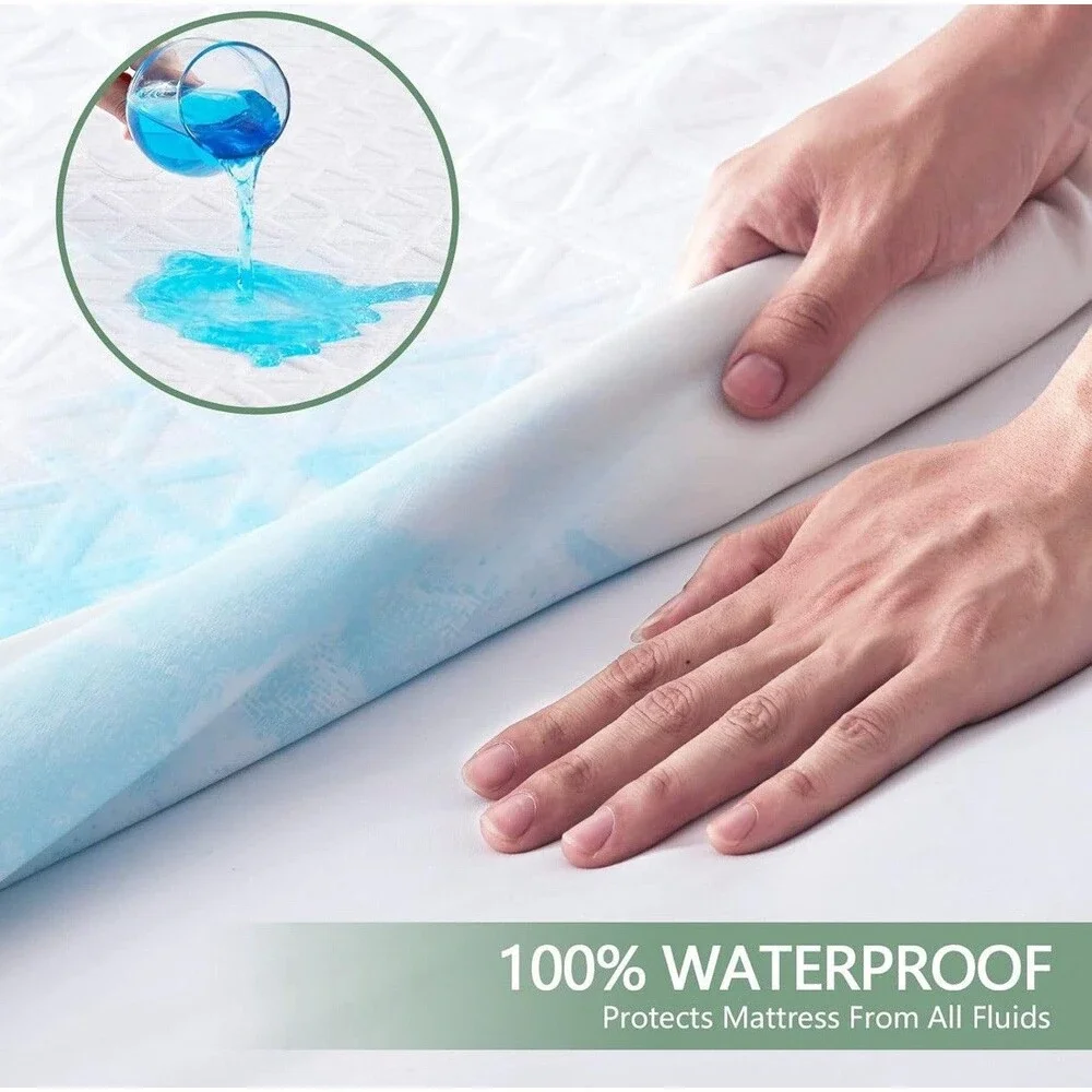 Premium 100% Waterproof Mattress Protector California King Size, Breathable B...